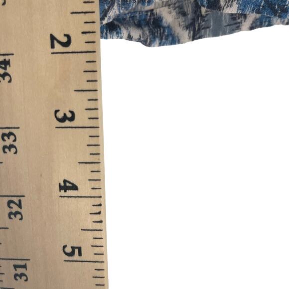 Anthropologie Skies Are Blue Women's Size Small Flowy Printed Blue Tie Shorts - Picture 6 of 8